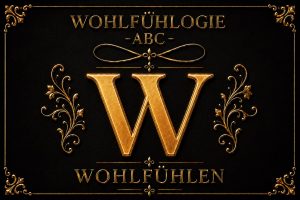 W wie Wohlfühlen im Wohlfühlogie-ABC – Symbolbild für Wohlbefinden, innere Balance, Selbstfürsorge und Lebensfreude.