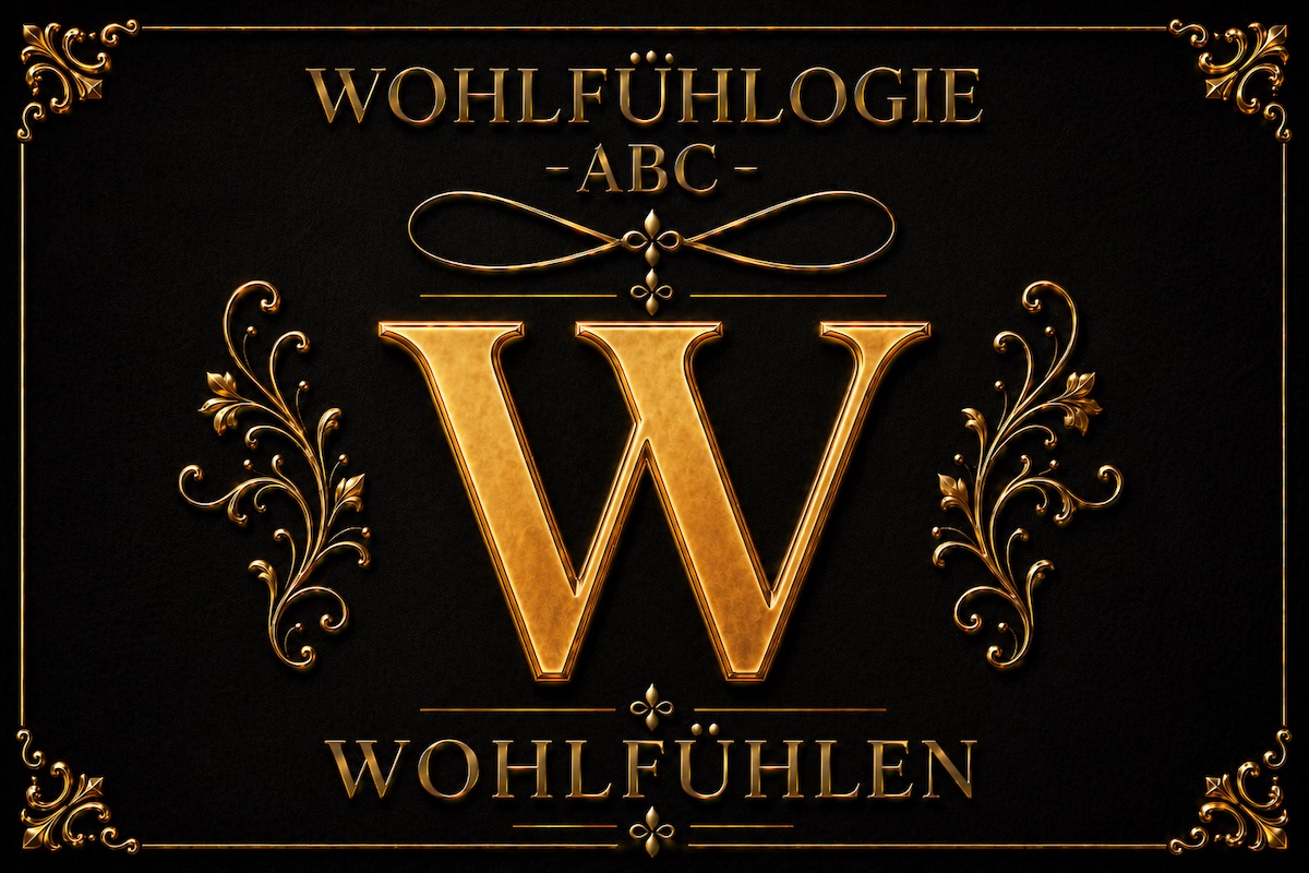 W wie Wohlfühlen im Wohlfühlogie-ABC – Symbolbild für Wohlbefinden, innere Balance, Selbstfürsorge und Lebensfreude.