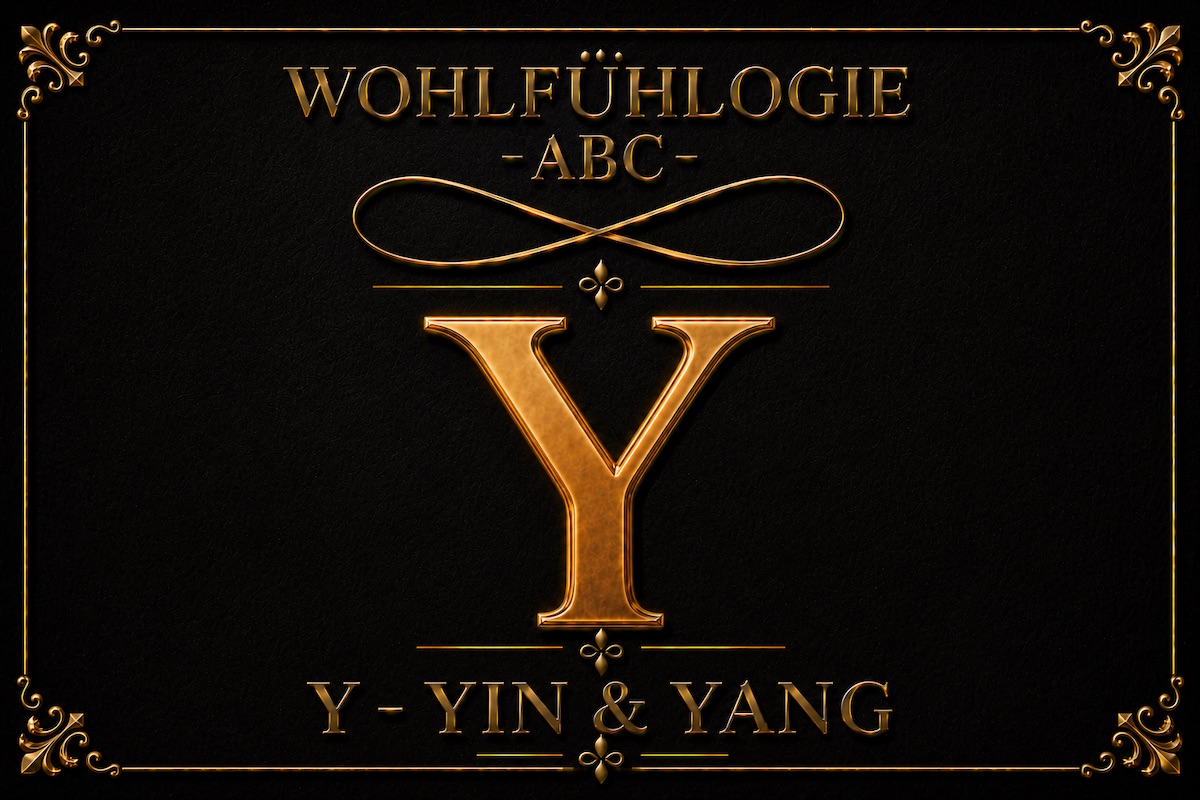 Yin-Yang-Symbol als Sinnbild für Balance, Wohlfühlrhythmus und das Zusammenspiel gegensätzlicher Kräfte im Leben.